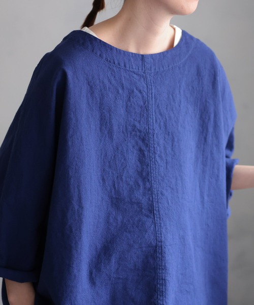 soulberry（ソウルベリー）の「アサガオのプルオーバー（シャツ/ブラウス・レディース・ブルー・5L/4L/3L/LL/L/M）」の10枚目の写真