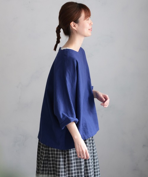 soulberry（ソウルベリー）の「アサガオのプルオーバー（シャツ/ブラウス・レディース・ブルー・5L/4L/3L/LL/L/M）」の16枚目の写真