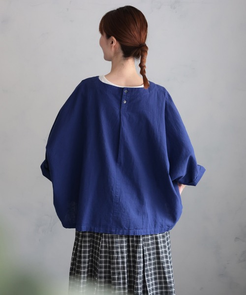 soulberry（ソウルベリー）の「アサガオのプルオーバー（シャツ/ブラウス・レディース・ブルー・5L/4L/3L/LL/L/M）」の17枚目の写真