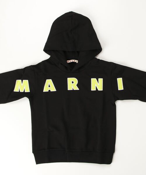 MARNI(マルニ)の「MARNI(マルニ)Kids & Junior ブランドロゴパーカーフーディー(スウェット・キッズ・カーキ/ブラック・4Y/6Y/8Y/14Y/12Y/10Y)」の4枚目の写真