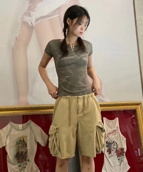 Heavenly Button Down Camo Tee（Tシャツ/カットソー