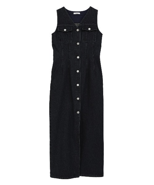 ワンピース CLANE SLEEVELESS LADY DENIM ONEPIECE CLANE/クラネ/SLEEVELESS LADY DENIM ONEPIECE