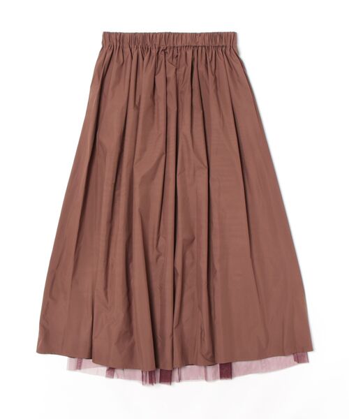 Jines（ジネス）の「タフタ×チュールギャザースカート（スカート・レディース・カーキ/ブラウン/グレー・38）」の12枚目の写真