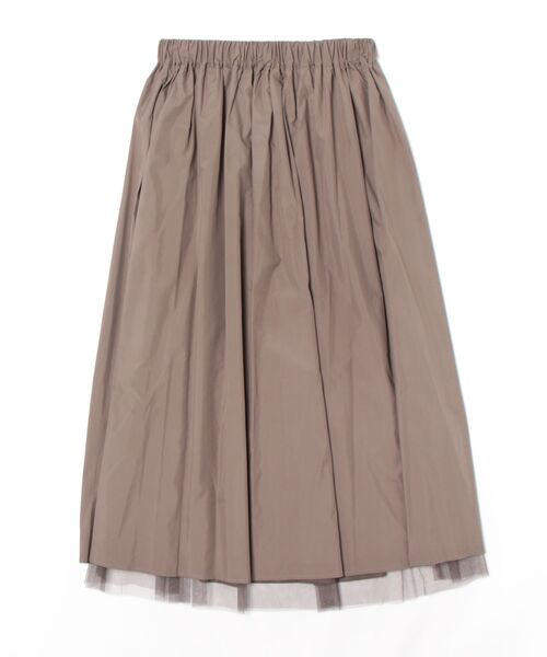 Jines（ジネス）の「タフタ×チュールギャザースカート（スカート・レディース・カーキ/ブラウン/グレー・38）」の11枚目の写真