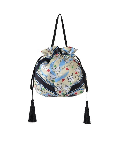 KEITA MARUYAMA（ケイタマルヤマ）の「Dove &Heart Scarf print巾着