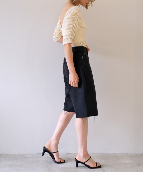 AKTE（アクテ）の「デニムハーフパンツ（デニムパンツ・レディース・ブラック/ブルー・1/2）」の17枚目の写真