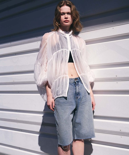 AKTE（アクテ）の「デニムハーフパンツ（デニムパンツ・レディース・ブラック/ブルー・1/2）」の19枚目の写真