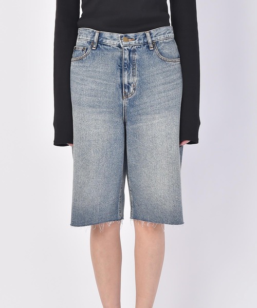 AKTE（アクテ）の「デニムハーフパンツ（デニムパンツ・レディース・ブラック/ブルー・1/2）」の21枚目の写真