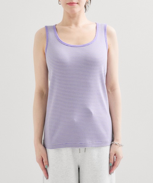 Healthknit（ヘルスニット）の「【Healthknit/ヘルスニット】Tubular Rib Tanktop（タンクトップ・レディース・ダークパープル/ミント/ホワイト/チャコールグレー/ブルー系その他2・FREE）」の19枚目の写真