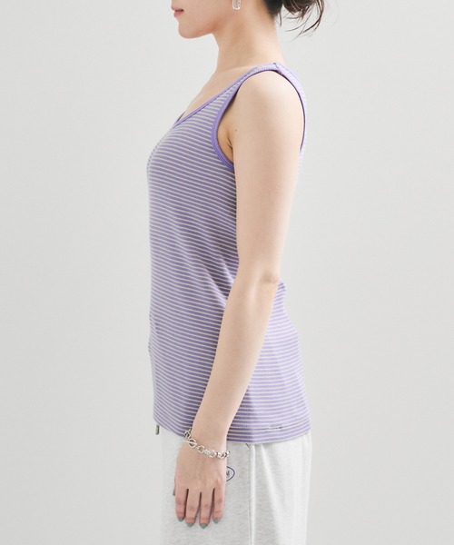 Healthknit（ヘルスニット）の「【Healthknit/ヘルスニット】Tubular Rib Tanktop（タンクトップ・レディース・ダークパープル/ミント/ホワイト/チャコールグレー/ブルー系その他2・FREE）」の20枚目の写真
