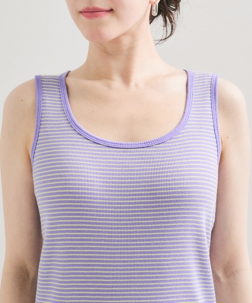 Healthknit（ヘルスニット）の「【Healthknit/ヘルスニット】Tubular Rib Tanktop（タンクトップ・レディース・ダークパープル/ミント/ホワイト/チャコールグレー/ブルー系その他2・FREE）」の10枚目の写真