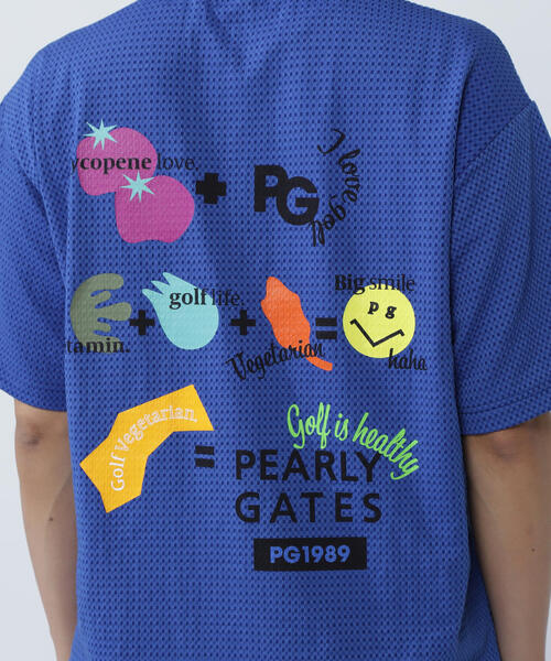 PEARLY GATES(パーリーゲイツ)の「【PEARLY GATES】Pe格子サッカー半袖ポロシャツ(ポロシャツ・メンズ・ホワイト/ネイビー/ブルー・X-LARGE/LARGE)」の10枚目の写真