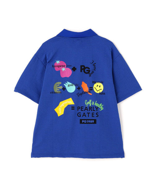 PEARLY GATES(パーリーゲイツ)の「【PEARLY GATES】Pe格子サッカー半袖ポロシャツ(ポロシャツ・メンズ・ホワイト/ネイビー/ブルー・X-LARGE/LARGE)」の12枚目の写真