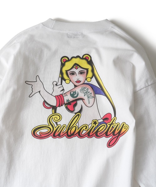 Subciety（サブサエティ）の「Moon light tee L/S（Tシャツ/カットソー・メンズ・ホワイト/アッシュグレー/ブラック・X-LARGE/LARGE/MEDIUM/SMALL）」の17枚目の写真