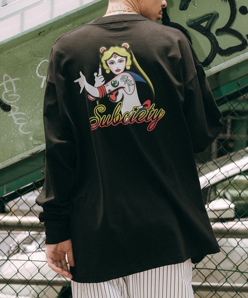 Subciety（サブサエティ）の「Moon light tee L/S（Tシャツ/カットソー・メンズ・ホワイト/アッシュグレー/ブラック・X-LARGE/LARGE/MEDIUM/SMALL）」の10枚目の写真