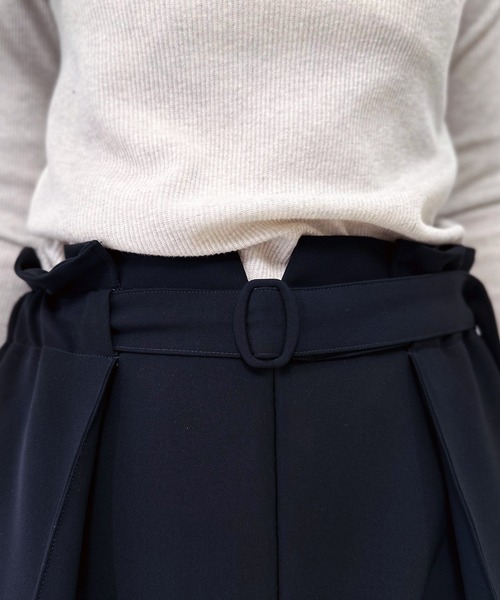 Ranerrh（ラネリ）の「フォーマルワイドパンツ【喪服・礼服】【入卒式・結婚式】【セットアップ展開有】【オフィス/ビジネス/デイリーにも使える】【秋冬用】（スーツパンツ・レディース・ブラック・38/36）」の11枚目の写真