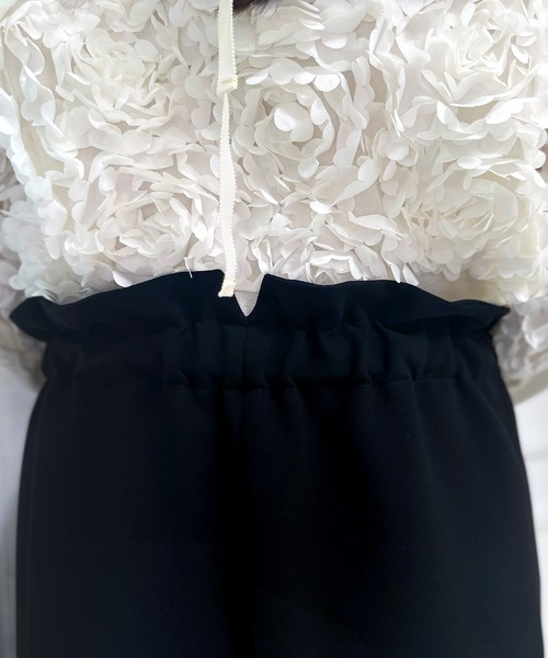 Ranerrh（ラネリ）の「フォーマルワイドパンツ【喪服・礼服】【入卒式・結婚式】【セットアップ展開有】【オフィス/ビジネス/デイリーにも使える】【秋冬用】（スーツパンツ・レディース・ブラック・38/36）」の14枚目の写真