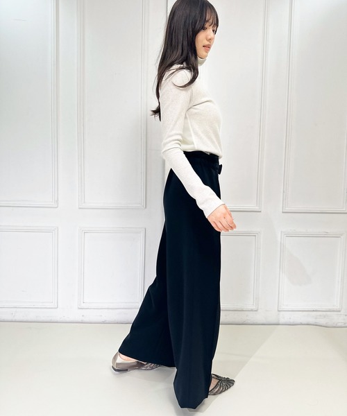 Ranerrh（ラネリ）の「フォーマルワイドパンツ【喪服・礼服】【入卒式・結婚式】【セットアップ展開有】【オフィス/ビジネス/デイリーにも使える】【秋冬用】（スーツパンツ・レディース・ブラック・38/36）」の19枚目の写真