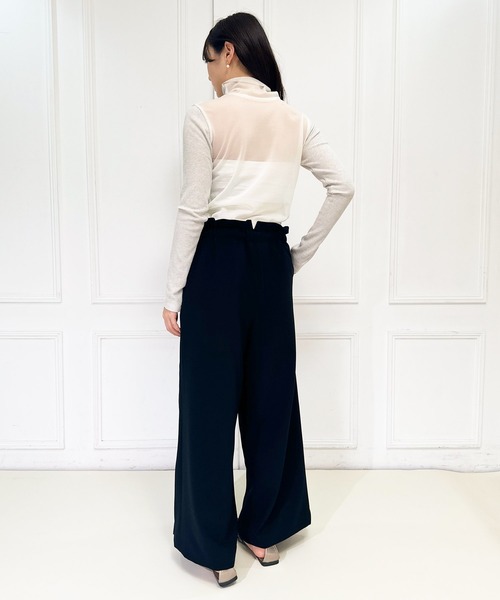 Ranerrh（ラネリ）の「フォーマルワイドパンツ【喪服・礼服】【入卒式・結婚式】【セットアップ展開有】【オフィス/ビジネス/デイリーにも使える】【秋冬用】（スーツパンツ・レディース・ブラック・38/36）」の20枚目の写真