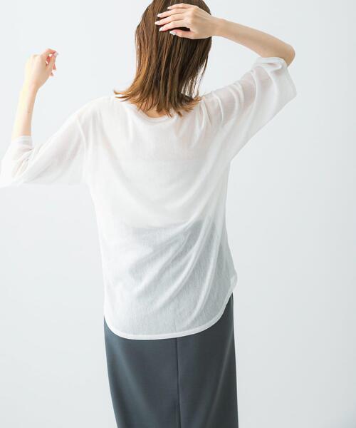 URBAN RESEARCH ROSSO WOMEN（アーバンリサーチ　ロッソ）の「YENN　COTTON TULLE T-SHIRTS（Tシャツ/カットソー・レディース・ブラック/ホワイト・FREE）」の3枚目の写真