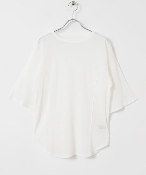 URBAN RESEARCH ROSSO WOMEN（アーバンリサーチ　ロッソ）の「YENN　COTTON TULLE T-SHIRTS（Tシャツ/カットソー・レディース・ブラック/ホワイト・FREE）」の5枚目の写真