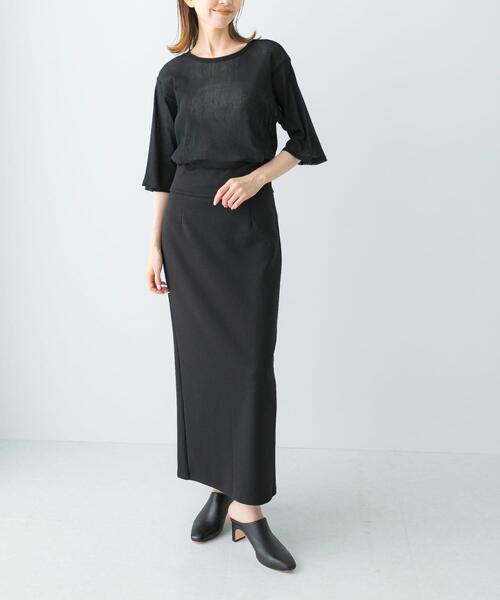 URBAN RESEARCH ROSSO WOMEN（アーバンリサーチ　ロッソ）の「YENN　COTTON TULLE T-SHIRTS（Tシャツ/カットソー・レディース・ブラック/ホワイト・FREE）」の11枚目の写真
