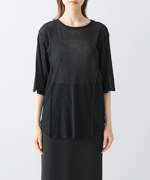 URBAN RESEARCH ROSSO WOMEN（アーバンリサーチ　ロッソ）の「YENN　COTTON TULLE T-SHIRTS（Tシャツ/カットソー・レディース・ブラック/ホワイト・FREE）」の12枚目の写真