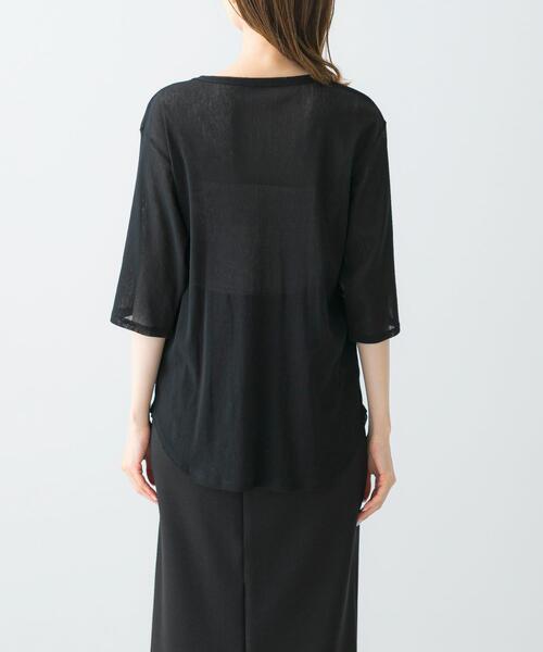URBAN RESEARCH ROSSO WOMEN（アーバンリサーチ　ロッソ）の「YENN　COTTON TULLE T-SHIRTS（Tシャツ/カットソー・レディース・ブラック/ホワイト・FREE）」の14枚目の写真