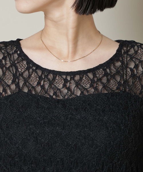 NANO universe（ナノユニバース）の「シアーレースロングスリーブトップス(セットアップ可)（Tシャツ/カットソー・レディース・ブラック/ブラウン/ベージュ・FREE）」の21枚目の写真