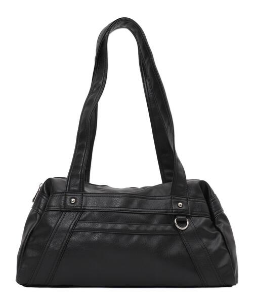 WEGO(ウィゴー)の「WEGO/PUボストンバッグ(ボストンバッグ・レディース・ブラック/ブラウン・FREE)」の3枚目の写真