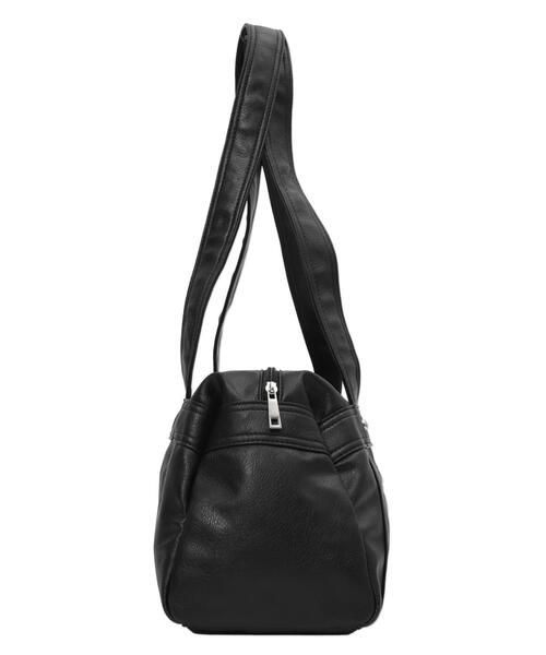 WEGO(ウィゴー)の「WEGO/PUボストンバッグ(ボストンバッグ・レディース・ブラック/ブラウン・FREE)」の4枚目の写真