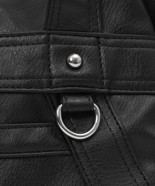 WEGO(ウィゴー)の「WEGO/PUボストンバッグ(ボストンバッグ・レディース・ブラック/ブラウン・FREE)」の6枚目の写真