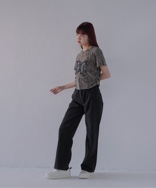 Uenui（ウニュイ）の「【 cunii 】 ハイウエストタックワイドデニムパンツ（デニムパンツ・レディース・ブラック・FREE）」の16枚目の写真