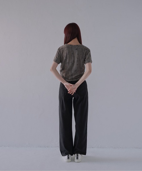 Uenui（ウニュイ）の「【 cunii 】 ハイウエストタックワイドデニムパンツ（デニムパンツ・レディース・ブラック・FREE）」の14枚目の写真