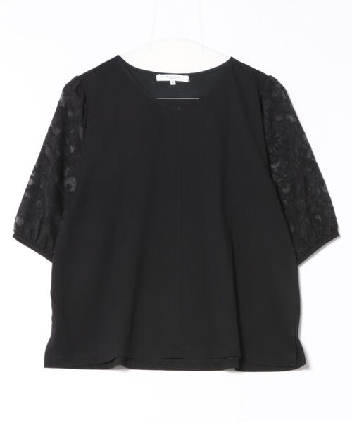 m.f.editorial(エムエフエディトリアル)の「【接触冷感 オパール袖】m.f.エディトリアル レディース クルーネック 半袖 プルオーバー Tシャツ(Tシャツ/カットソー・レディース・ブラック/ホワイト・LARGE/MEDIUM)」の17枚目の写真