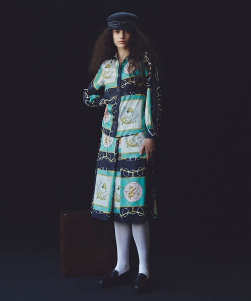 セール】【LOULOU WILLOUGHBY】RATTIジョッキープリントシャツブラウス