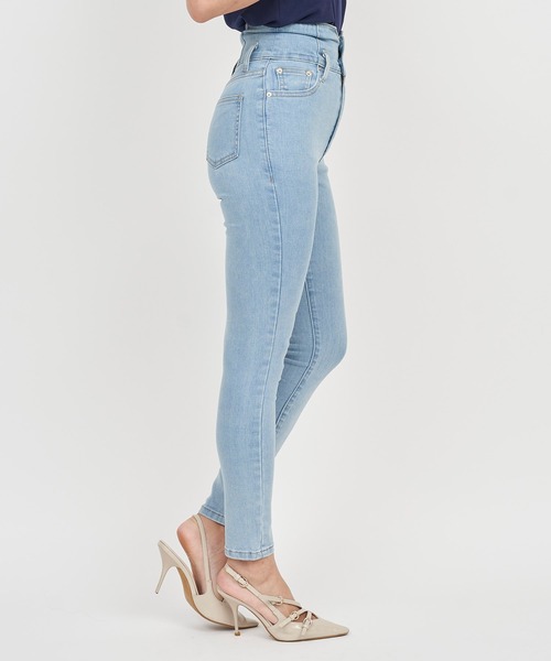 ROYAL PARTY（ロイヤルパーティー）の「ハイウエストスキニーパンツ（デニムパンツ・レディース・ブルー/オフホワイト/ブラック/ネイビー/インディゴブルー・SMALL/MEDIUM/X-SMALL）」の9枚目の写真