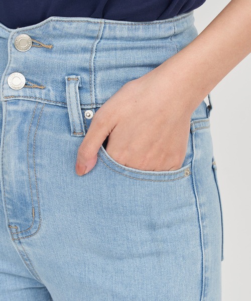 ROYAL PARTY（ロイヤルパーティー）の「ハイウエストスキニーパンツ（デニムパンツ・レディース・ブルー/オフホワイト/ブラック/ネイビー/インディゴブルー・SMALL/MEDIUM/X-SMALL）」の7枚目の写真