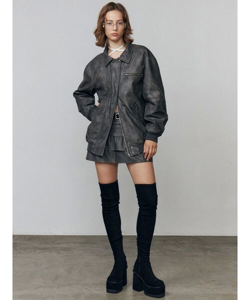 EMODA（エモダ）の「ティアードフリルミニスカート（スカート・レディース・ブラック/ブラウン/グレー・SMALL/MEDIUM）」の8枚目の写真