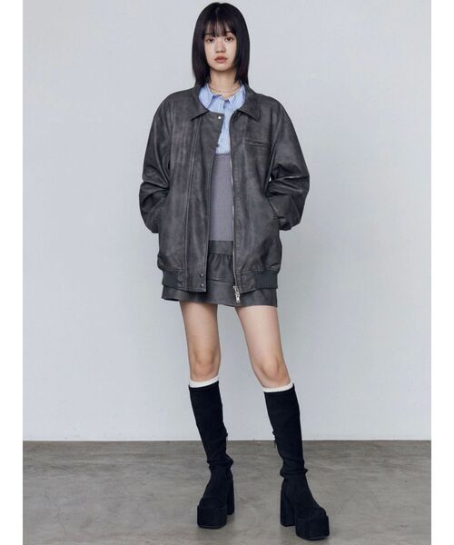 EMODA（エモダ）の「ティアードフリルミニスカート（スカート・レディース・ブラック/ブラウン/グレー・SMALL/MEDIUM）」の14枚目の写真