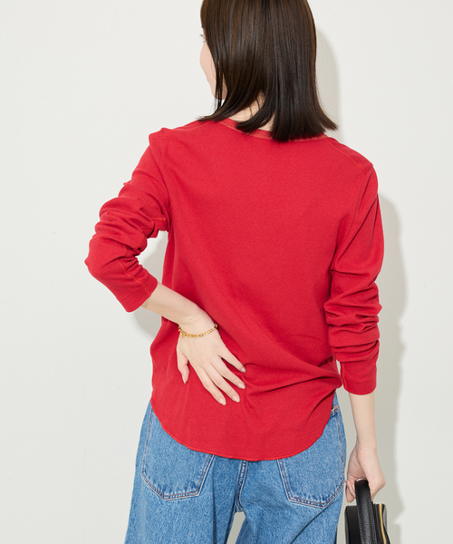 セール】スラブリブヘンリーネックロンTEE（Tシャツ/カットソー