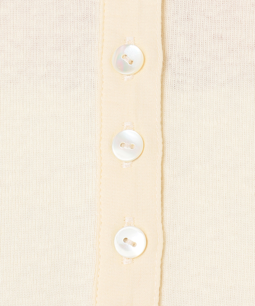 セール】スラブリブヘンリーネックロンTEE（Tシャツ/カットソー