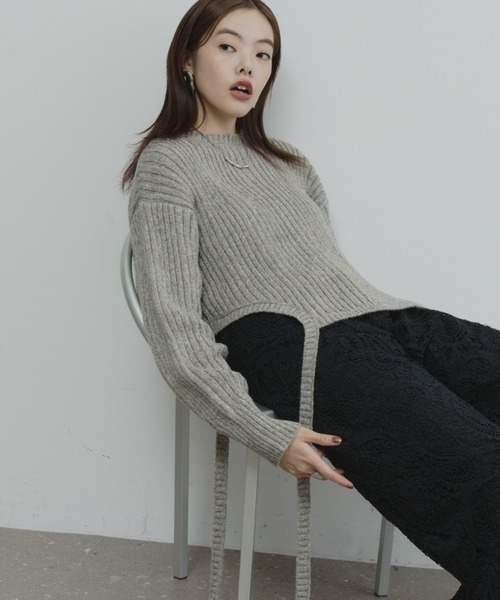 マルチWAY片畦ニットプルオーバー（ニット/セーター）｜DFFUR
