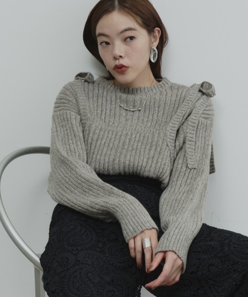 マルチWAY片畦ニットプルオーバー（ニット/セーター）｜DFFUR