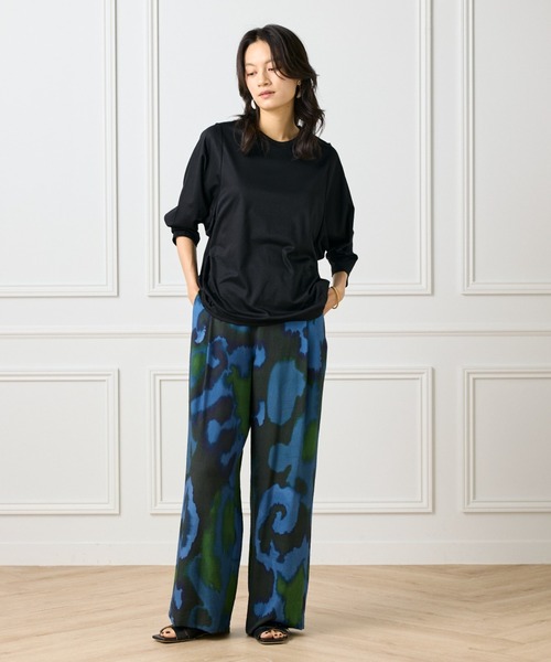 INED（イネド）の「ギザリヨセルスムース ワイドスリーブコクーンカットソー（Tシャツ/カットソー・レディース・ブラウン系その他/オフホワイト/モカ/ブラック・9号）」の9枚目の写真