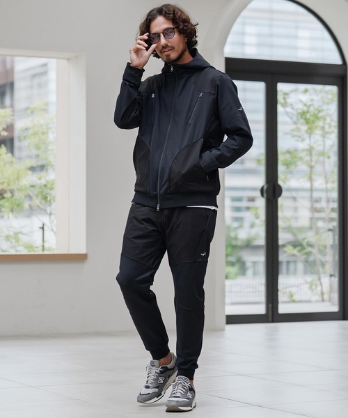 CALL&RESPONSE（コールアンドレスポンス）の「mpa3862-切り替えZIPパーカー-裏起毛（パーカー・メンズ・ベージュ/ブラック・2/4/5）」の13枚目の写真