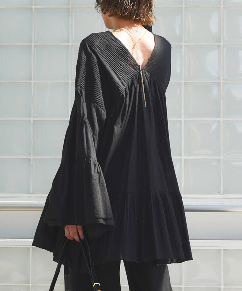 EVERYDAY I LIKE.(エヴリディアイライク)の「*Dramatic Blouse(シャツ/ブラウス・レディース・ブラック・FREE)」の1枚目の写真