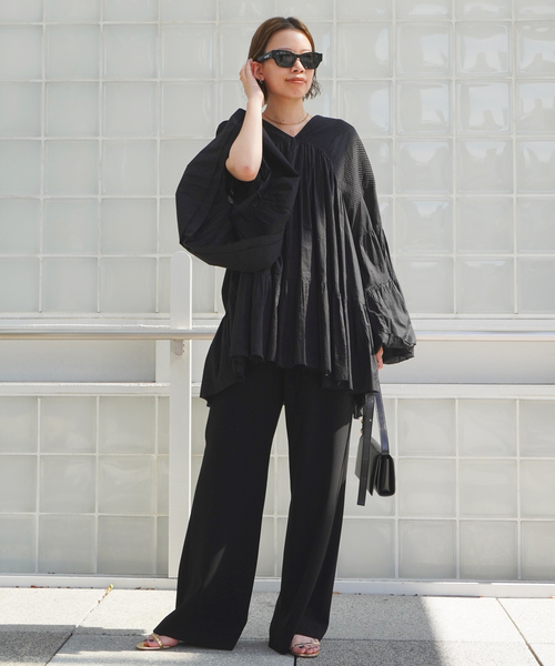 EVERYDAY I LIKE.(エヴリディアイライク)の「*Dramatic Blouse(シャツ/ブラウス・レディース・ブラック・FREE)」の3枚目の写真