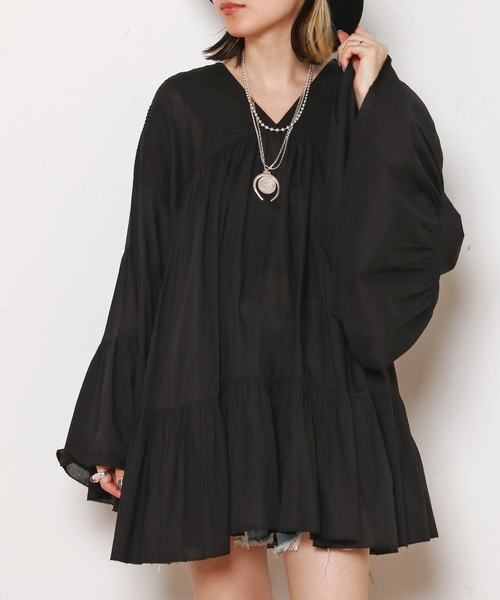 EVERYDAY I LIKE.(エヴリディアイライク)の「*Dramatic Blouse(シャツ/ブラウス・レディース・ブラック・FREE)」の6枚目の写真