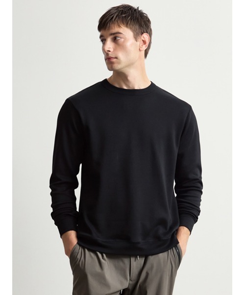 美品★AOURE アウール 2025年 ミルフィーユコットンTシャツ Ｌサイズ メイドインジャパン】 ミルフィーユコットン LS クルーネック（T